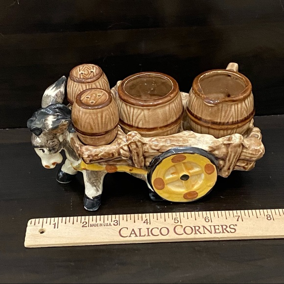 Vintage Porcelain Donkey S+P Condiment Set - Picture 11 of 16